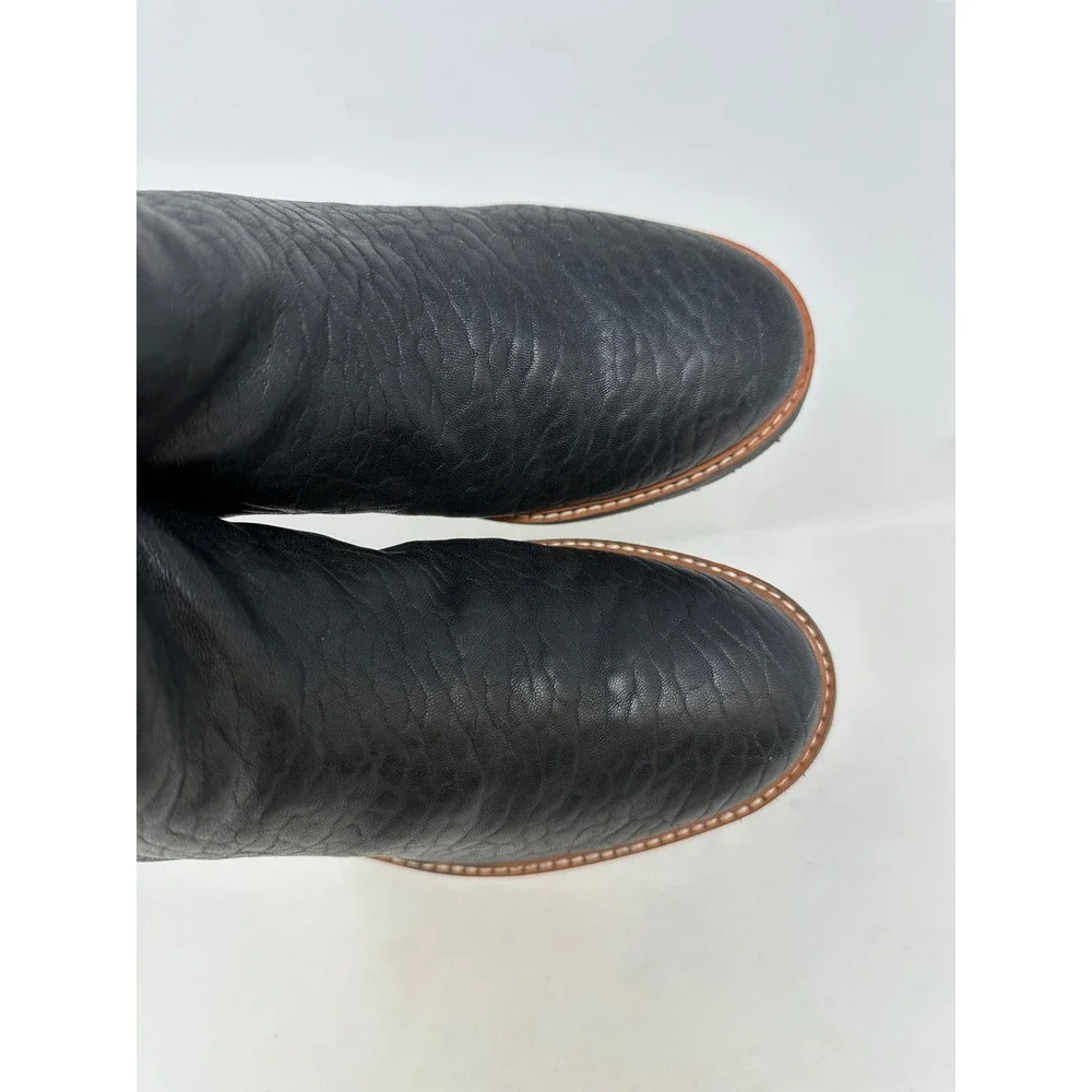 Vince Camuto Dendra Wedge‎ Leather Boots Black 8